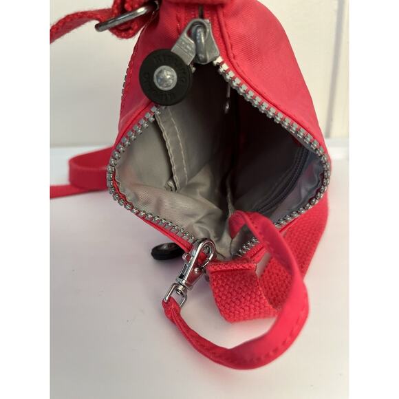 Kipling Alvar Small Mini Bag Crossbody Purse Pink Adjustable 3 Zip - Picture 4 of 6